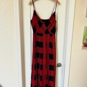 INC Red and Black Maxi Dress (size 8)